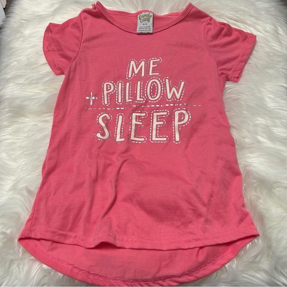 Size 10-12 Girls “Me+Pillow=Sleep” Shirt E3 - Picture 1 of 3
